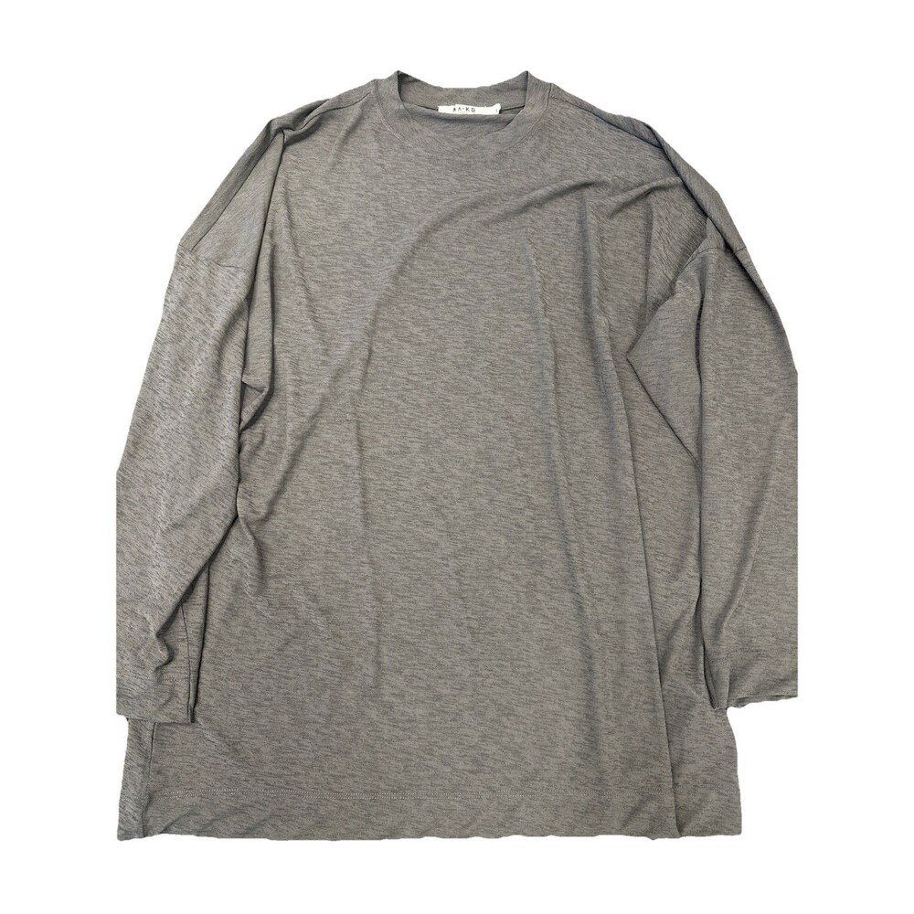 NAKD Relaxed Drop Shoulder Long Sleeve Tee Size S Grey